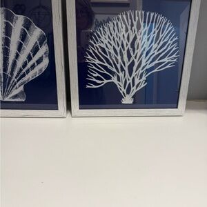 Nautical Blue and White Wall Art Set